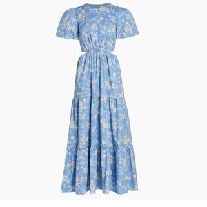 Wayf Plaza Floral Cut Out Tiered Maxi Dress